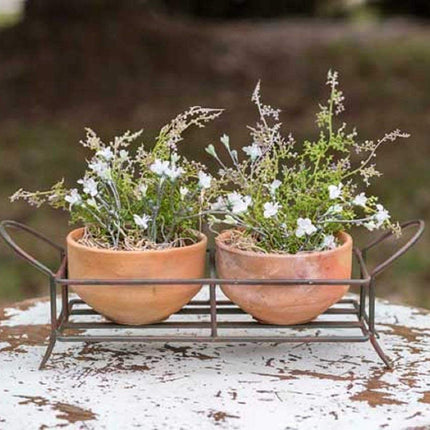 Iron Caddy with Two Pots
