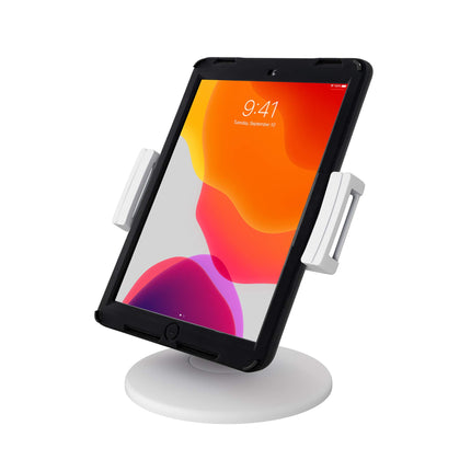 Quick-Connect Desk Mount - CTA Universal Quick-Connect Desk Mount with 360-Degree Rotation for iPad 10th Gen 10.9  - iPad Mini 5 - iPad Gen 7/8/9 Gen 10.2” - Galaxy Tab S3 & More - White (PAD-QCDMW)