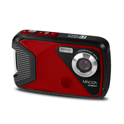 Minolta MN30WP 21 MP / 1080P HD Waterproof Digital Camera (Red)