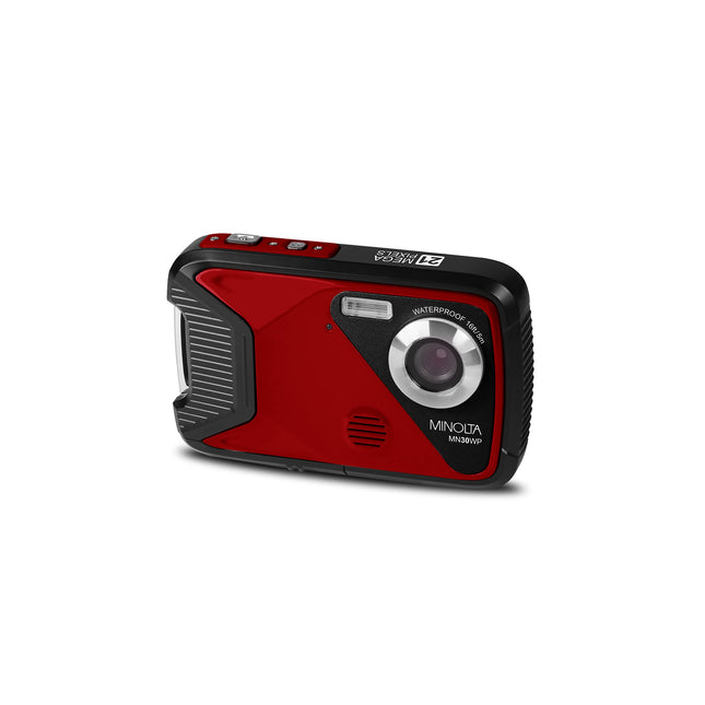 Minolta MN30WP 21 MP / 1080P HD Waterproof Digital Camera (Red)