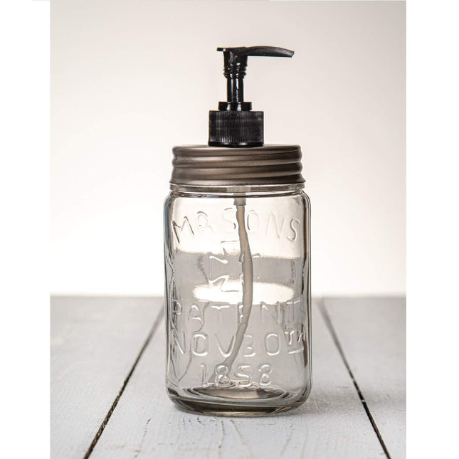 Colonial Tin Works Mason Jar Soap/Lotion Dispenser - Zinc - with 16 Ounce Ball Mason Jar - Made from Rust Proof Stainless Steel, BPA Free Foam Pump- CTW Home Collection Decor Accessories (1)