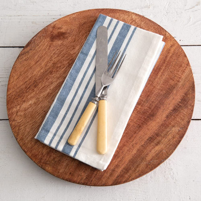 CTW 370775 Raised Rustic Wood Charger Plate, 12.5-inch Height
