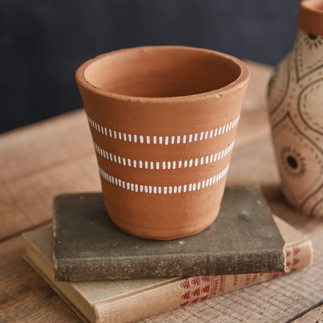 CTW 460362 Mojave Hand Painted Terra Cotta Pot, 5-inch Height
