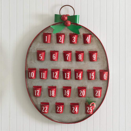 CTW Home Collection 25 Days of Christmas Metal Advent Calendar