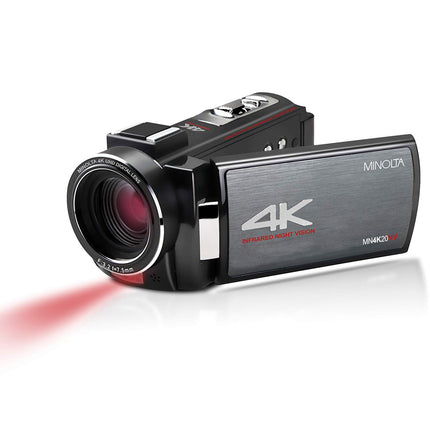 Minolta 4K Ultra HD 30 Mega Pixels Night Vision Digital Camcorder, MN4K20NV
