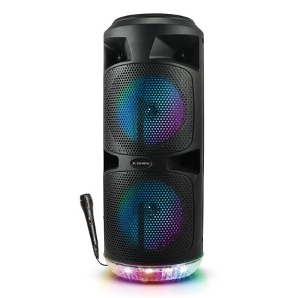 New Audiobox Fun & Loud Portable Bluetooth Karaoke Speaker with 360 Degree Lights & Microphone, Great for Kids & Adult Rechargeable