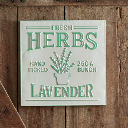 CTW Home Collection 770450 Lavender Herbs Sign, 15-inch Height