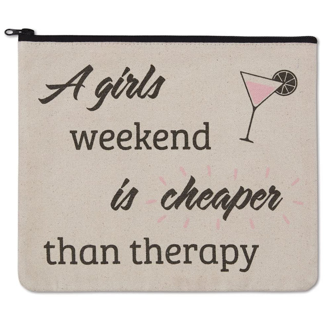 CTW Home Collection Girls Weekend Makeup Travel Bag, 11-inch Length, Canvas, Travel Accessories