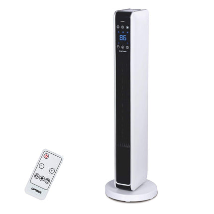 Optimus H-7329 29  Oscillating Tower Heater with Digi Temp Readout & Setting, Remote 29  Oscillating Tower Heater with Remote