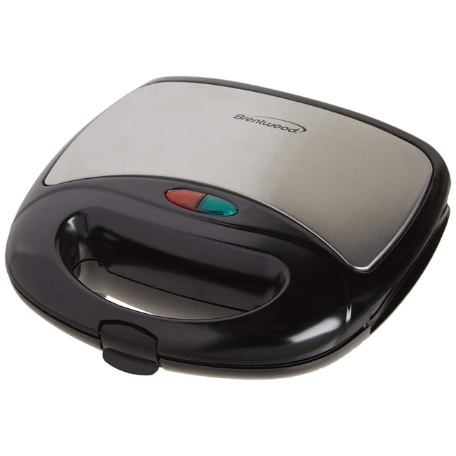 Brentwood Compact Dual Sandwich Maker, Non-Stick, Black