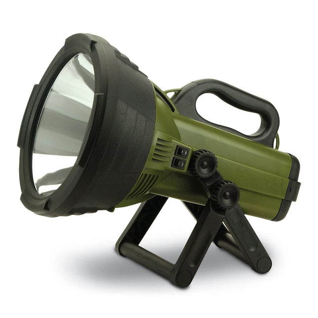 Cyclops Colossus 18 Million Candlepower 12V Handheld Halogen Rechargeable Spotlight with AC/DC Charger or 12V DC Car Plug Adapter