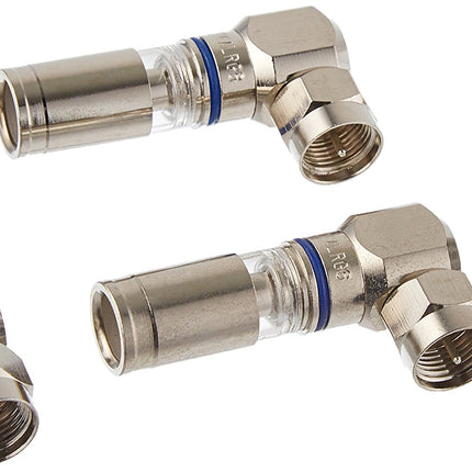 Tripp Lite 92-691 Ideal Rg6 & Rg6 Insite Rtq Plenum 90-Degree F Connector, 5 Pack