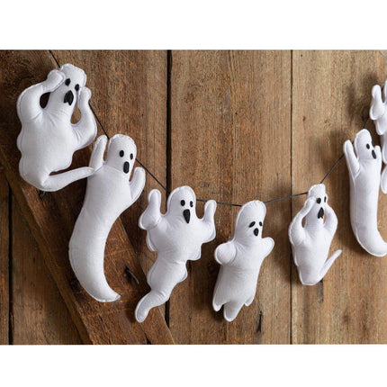 CTW 780186 Ghost Garland, 5-Foot Long, Felt and Cotton