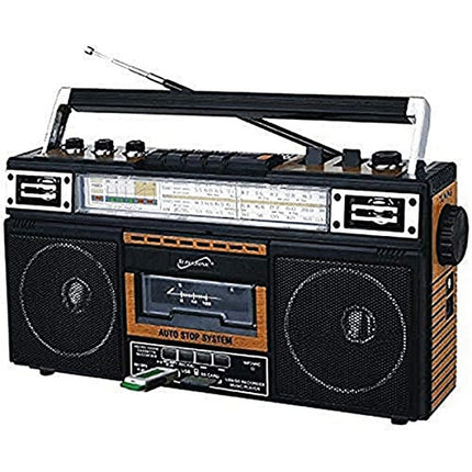 SuperSonic SC-3201BT Retro Radio and Bluetooth Speaker: Built-in Analog Music to Digital Files Converter