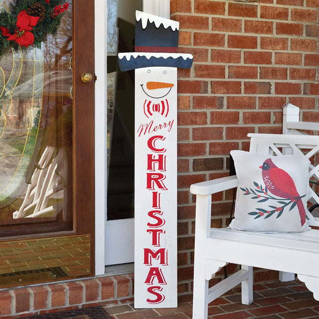 Merry Christmas Snowman Porch Sign