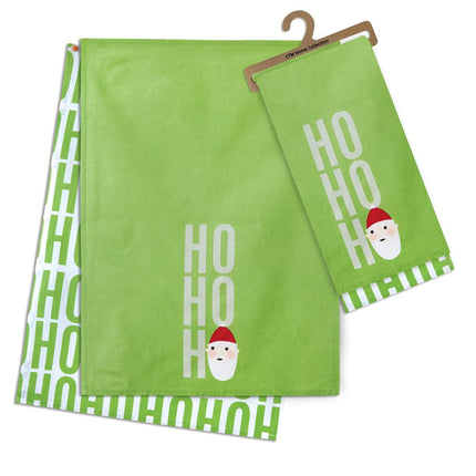 Colonial Tin Works Ho Ho Ho Tea Towels, 28-inch Length, Cotton