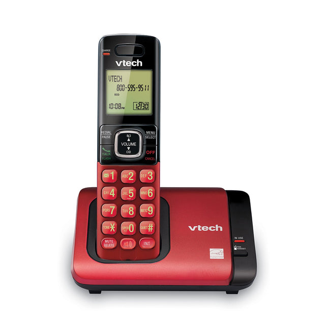 VTech CS6719-16 DECT 6.0 Phone with Caller ID/Call Waiting, 1 Cordless Handset, Red