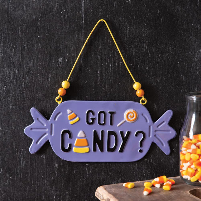 CTW Home Collection Metal Got Candy Wall Hanging Decorative Sign, 12-inch Width, Holiday Season Decoration