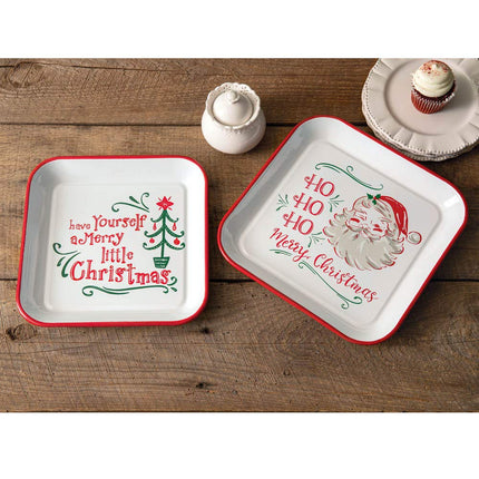 CTW 440083 Christmas Trays, Set of 2, Multicolor