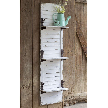 CTW Home Collection Window Shutter Hanging Wall Shelf
