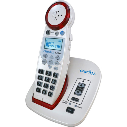 Clarity 59234.001 DECT 6.0 Extra-Loud Big-Button Speakerphone with Talking Caller ID, White, 3.6  x 4.5  x 5.3