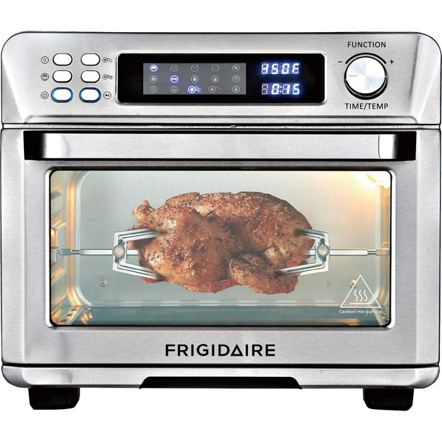 Frigidaire EAFO111-SS Air Fryer Oven, Digital, 26 Quart 10-in-1 Countertop Toaster Oven & Air Fryer Combo - Grill, Rotisserie, Dehydrator, Pizza Oven, & More, Stainless Steel,Silver