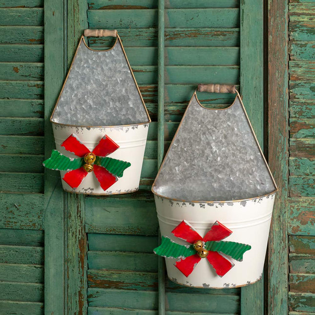 CTW Home Collection Holiday Bow Caddies, Set of Two