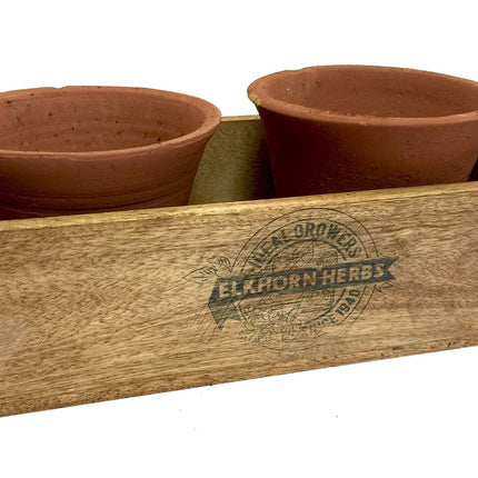 Colonial Tin Works Elkhorn Herbs Planter with Two Pots