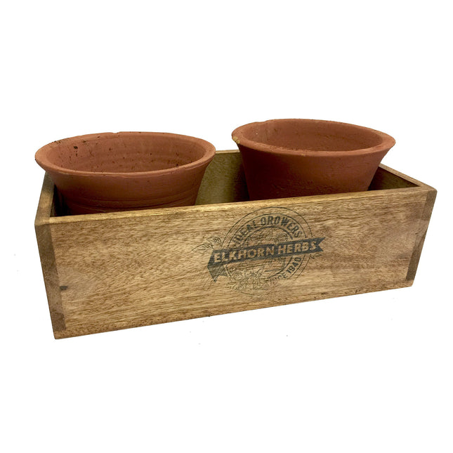 Colonial Tin Works Elkhorn Herbs Planter with Two Pots