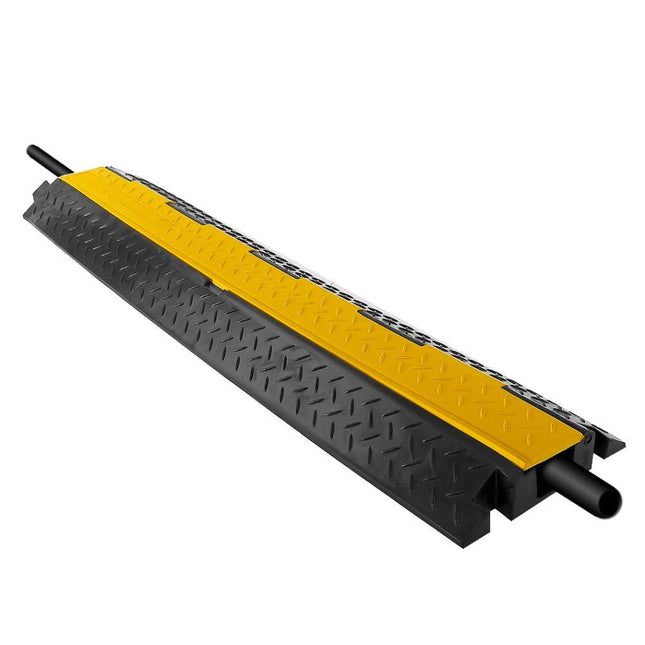 Pyle Durable Cable Protective Ramp Cover - Supports 11000lbs Single Channel Heavy Duty Cord Protection with Flip-Open Top Cover, 39.4”x5.11”x0.78” Cable Concealer for Indoor, Outdoor Use - PCBLCO102