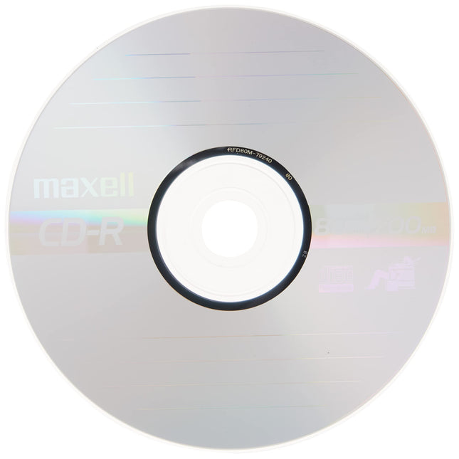Maxell - MAX648250, Branded CD Recordable Media - Noise free Playback CDs 700Mb Storage - 2x to 48x, Write Speed with 80 min - Blank CDs, Storage & Reusable Spindle Case Holder - 50 Pk, Silver