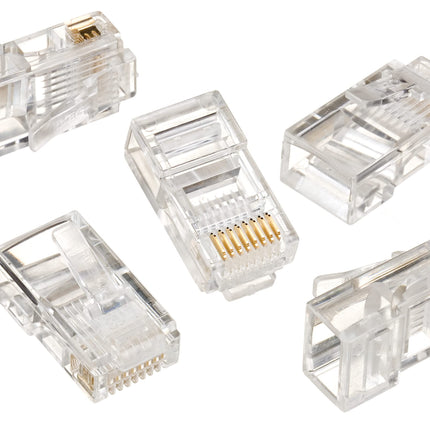 IDEAL Industries, Inc. 85-346 8P8C Modular Plugs Connector, RJ-45 Connector for CAT5e, Twisted Pair 100 MHz Cables, 25 Connectors