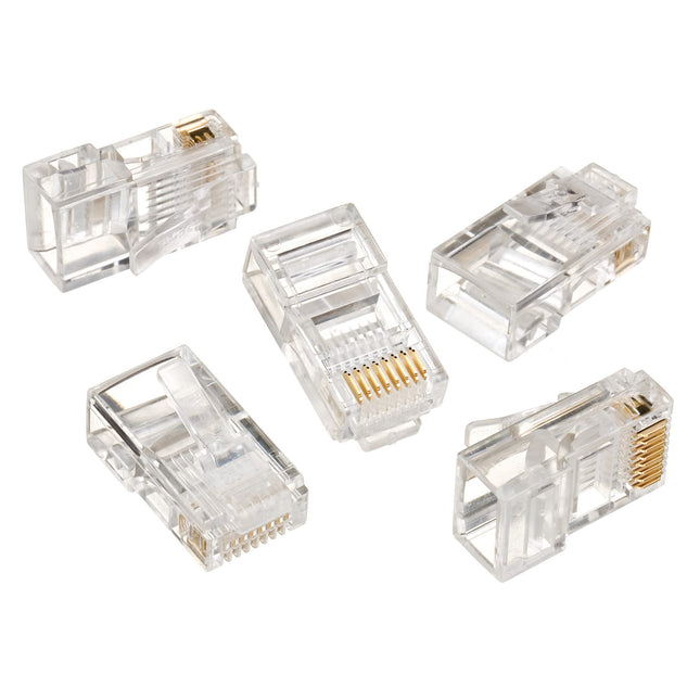 IDEAL Industries, Inc. 85-346 8P8C Modular Plugs Connector, RJ-45 Connector for CAT5e, Twisted Pair 100 MHz Cables, 25 Connectors