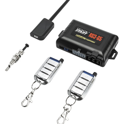 Crimestopper RS3-G5 Cool-Start 1-Way 4-Button Remote-Start & Keyless-Entry System