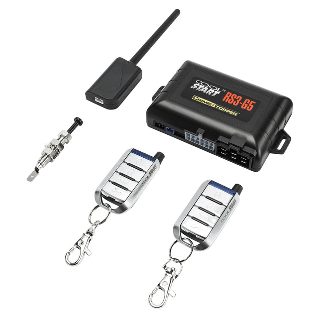 Crimestopper RS3-G5 Cool-Start 1-Way 4-Button Remote-Start & Keyless-Entry System