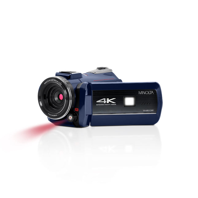 Minolta MN4K40NV 4K Ultra HD / 30 MP Night Vision Camcorder (Blue)