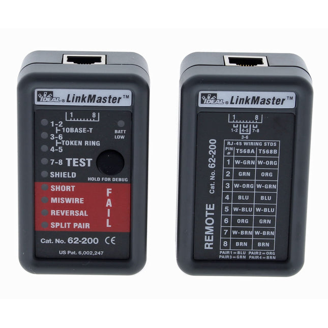IDEAL INDUSTRIES INC. 62-200 Linkmaster UTP/STP Wire Map Cable Tester