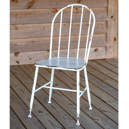 Colonial Tin Works Chair, 36-inch Height, Metal, White