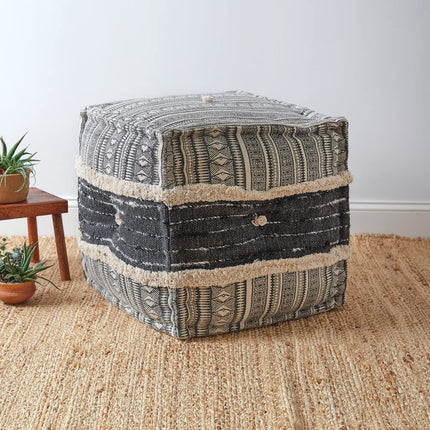 Colonial Tin Works Chandi Floor Pouf, 22-inch Width