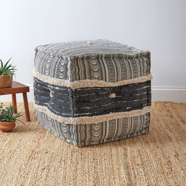 Colonial Tin Works Chandi Floor Pouf, 22-inch Width