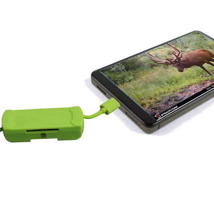 HME Compact Portable SD Card Reader for Android Devices with On The Go Technology (OTG) One USB 2.0 Hub