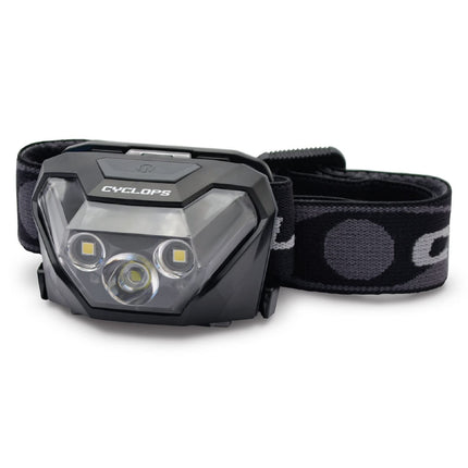 Cyclops HL500 Headlamp | Tactical Durable Lightweight Compact Adjustable Headband Weather Resistant IPX6 Bright LED 500 Lumen Head Flashlight | AAA Batteries Included