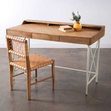 Colonial Tin Works Modern Desk with Leather Chair