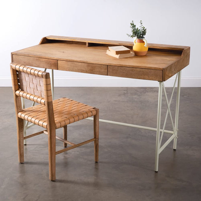 Colonial Tin Works Modern Desk with Leather Chair