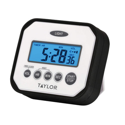 Taylor n' Drop Digital Timer with Volume Settings, One Size, White