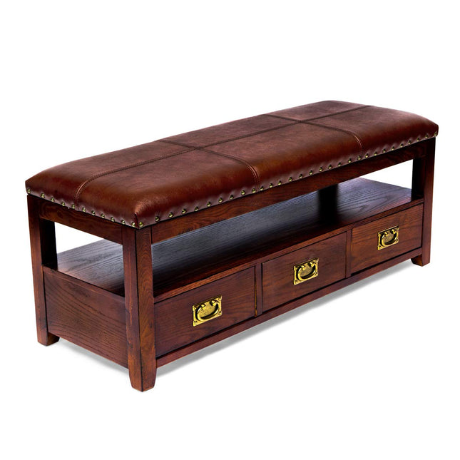All Things Cedar Classic Accents HR330 Entryway Storage Bench, Cherry
