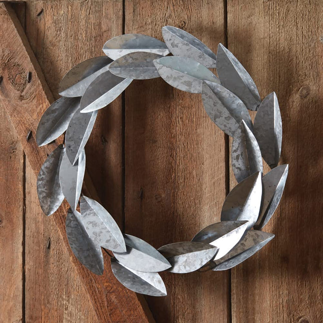 Colonial Tin Works Farmhouse Magnolia Wreath, Metal