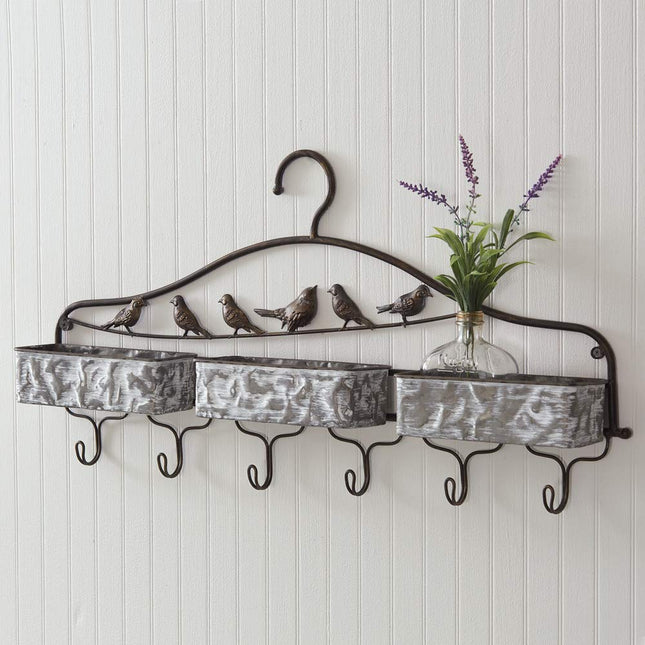 CTW 530372 Birds On A Line Six Hook Wall Rack, 14.5-inch Height