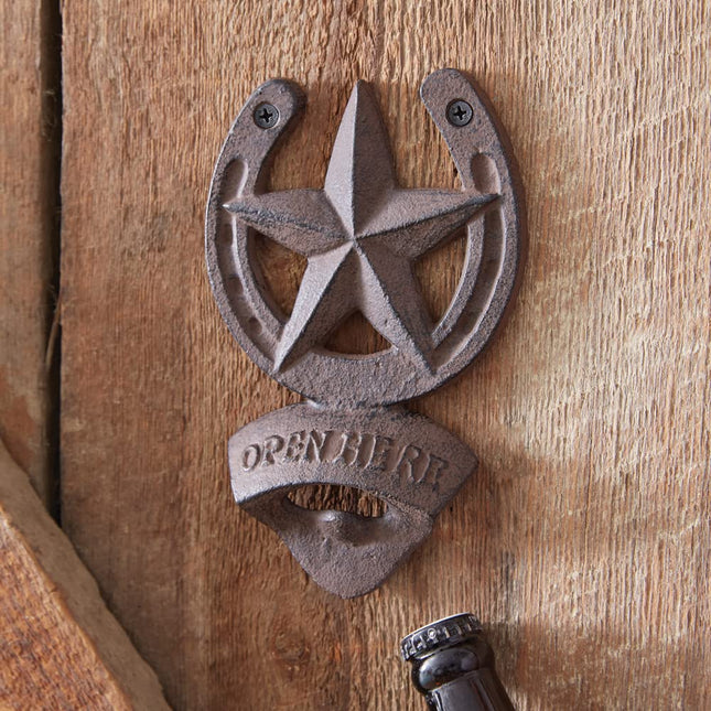 CTW Home Collection Western Wall Mounted Bottle Opener, 7-inch Height