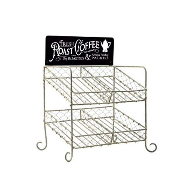 Colonial Tin Works K-Cup Compatible Vintage Coffee Pod Holder Kitchen Supplies, 8½ W x 6 D x 11¾ T, Brown